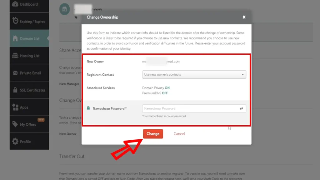 Namecheap Registrant Contact
