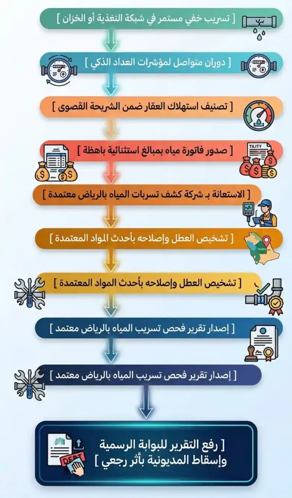 حل أزمة الفواتير عبر تقرير فحص تسريب المياه